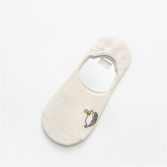 5 Pairs Women Hedgehog No Show Ankle Socks - Picture 4 of 8